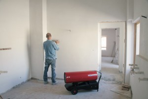 Generatori aria calda per il riscaldamento industriale applicazione edile